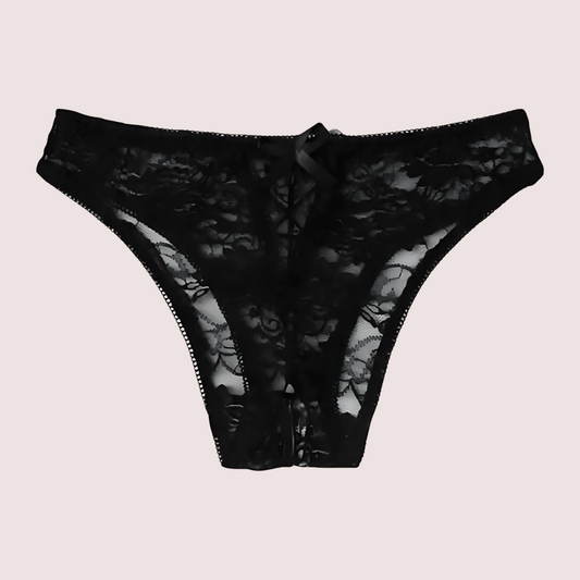 2 Pack Sexy Floral Lace Crotchless panty