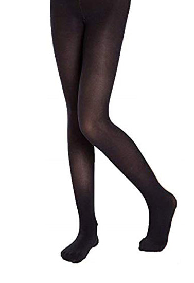 Women black semi pantyhose tights