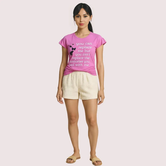 Butterfly Print Inspirational Graphic Tee - Pack of 2