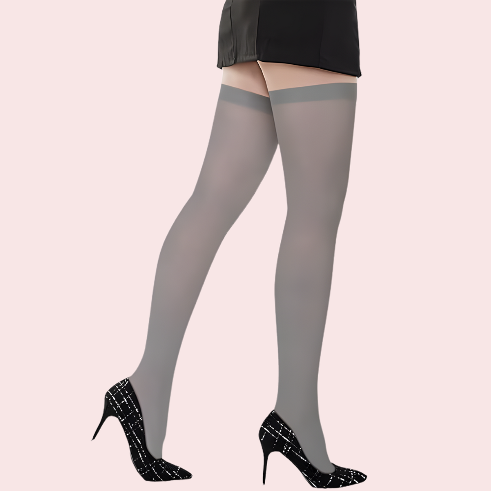 Ultra-Sheer Fashion Stockings - Pack of 2 (Nude & Grey Shades)