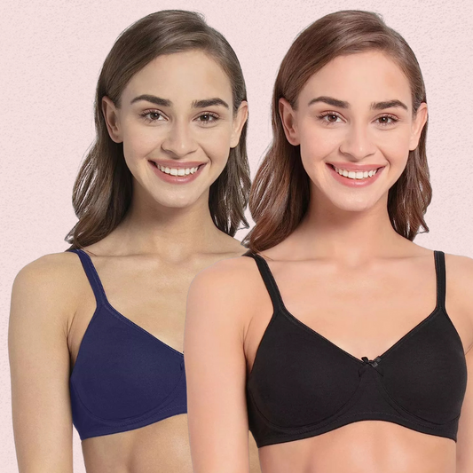 Ultra-Soft Cotton Non-Wired Bra for Women â€“ Set of 2