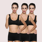 3-Pack Scoop Neck Black Sports Bra Boyshort Set