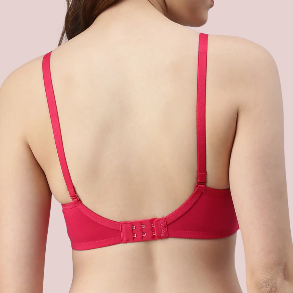 Passion Plunge â€“ Red Seamless Padded Bra