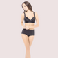 Dashing Black Plunge T-shirt Bra Boyshort Set