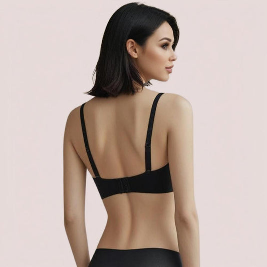 Midnight Lift â€“ Black Padded Non-Wired Push-Up Bra