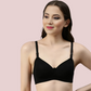Passion Plunge â€“ Black Seamless Padded Bra