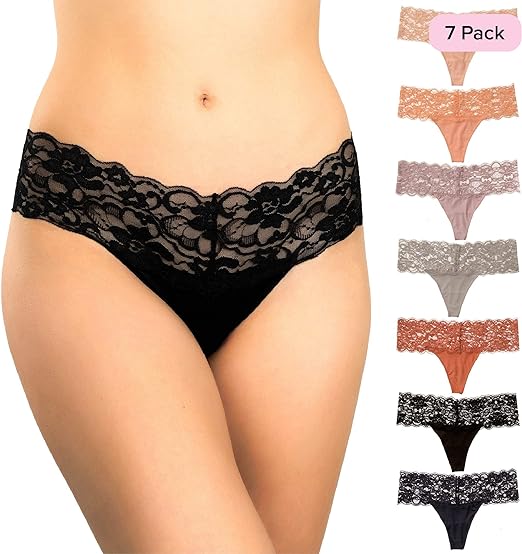 Women's Intimates Lace Thong Set - 4 in a Pack
