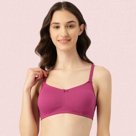 Breathable Cotton Non-Padded Bra â€“ Womenâ€™s 2-Pack