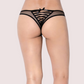 SANS COMPLEXE Black Floral Lace High Waist Thong