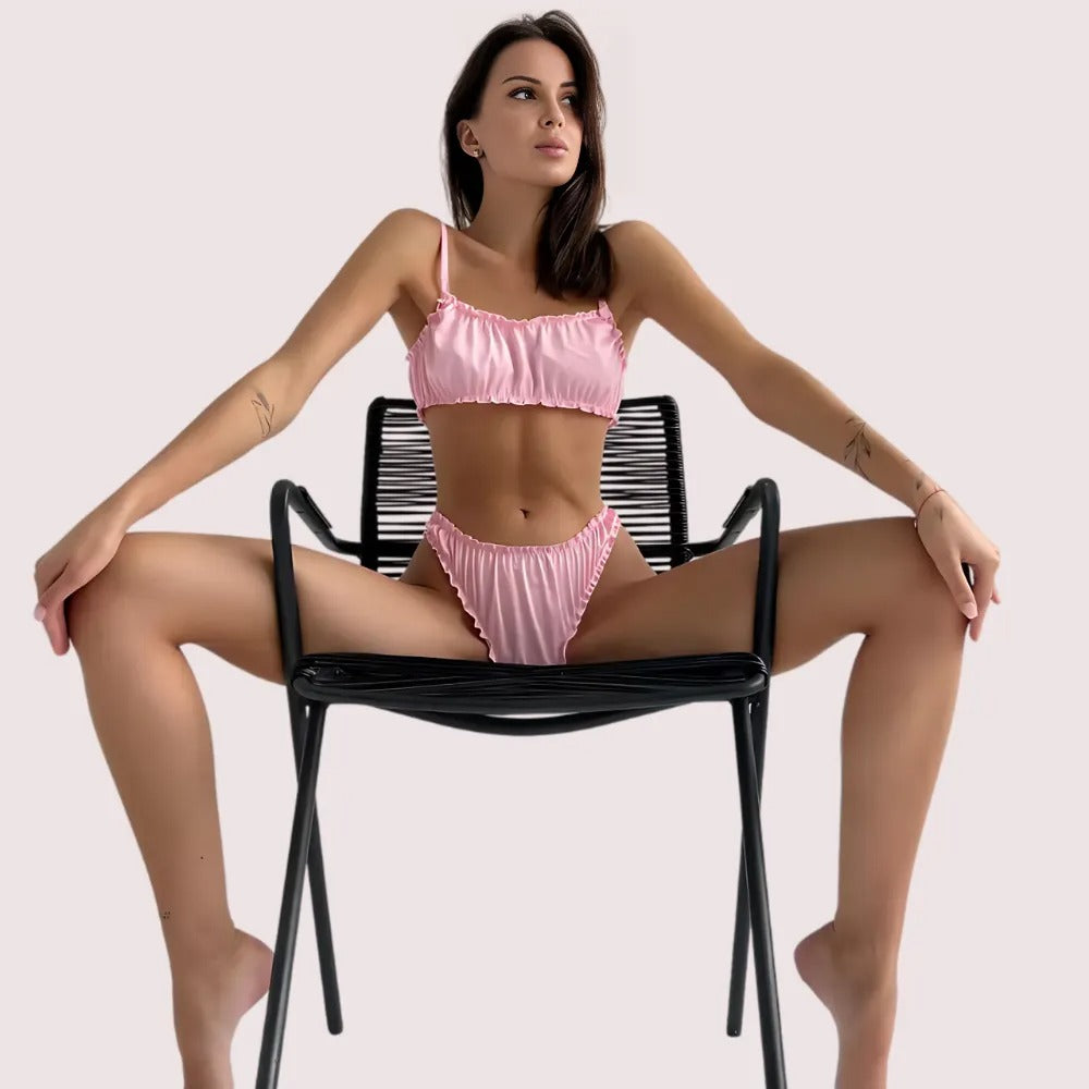 Elegant Pure Silk Bra Set for Comfort