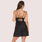Sexy Satin Mini Dress with V-Neck & Cutout