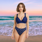 Nautical High-Waisted Anchor Print Bikini Bottom (Bottom Only)