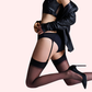 Sheer Black Thigh-High Stockings Pack of 2 - Ultra-Smooth, Garter Belt