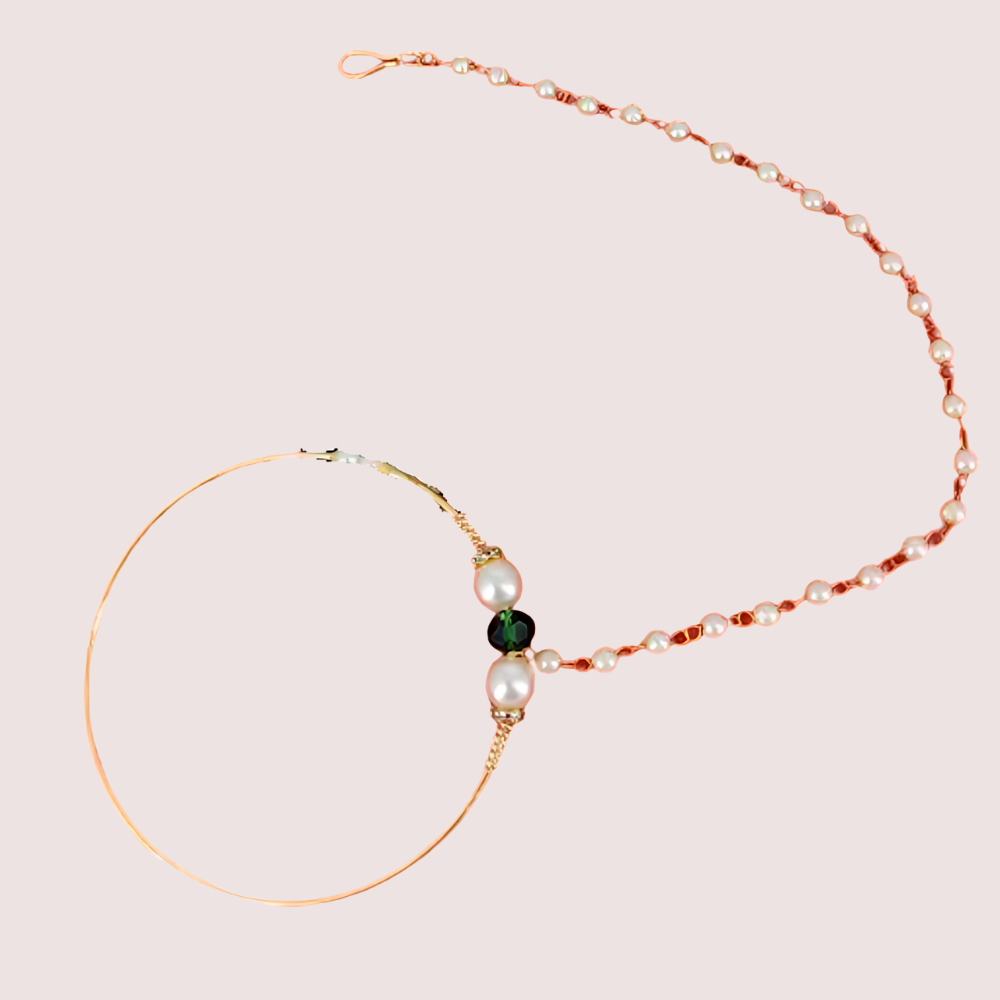 Uttarakhandi Round Nath in Elegant Gold Plating