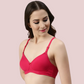 Passion Plunge â€“ Red Seamless Padded Bra