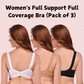 Womenâ€™s Full Support Full Coverage Bra (Pack of 3)