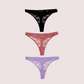 Pack Of 3 Ladies Sexy Sheer Tanga Thongs