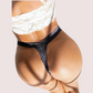 Ladies' Sexy Black  Lace Thong Panties