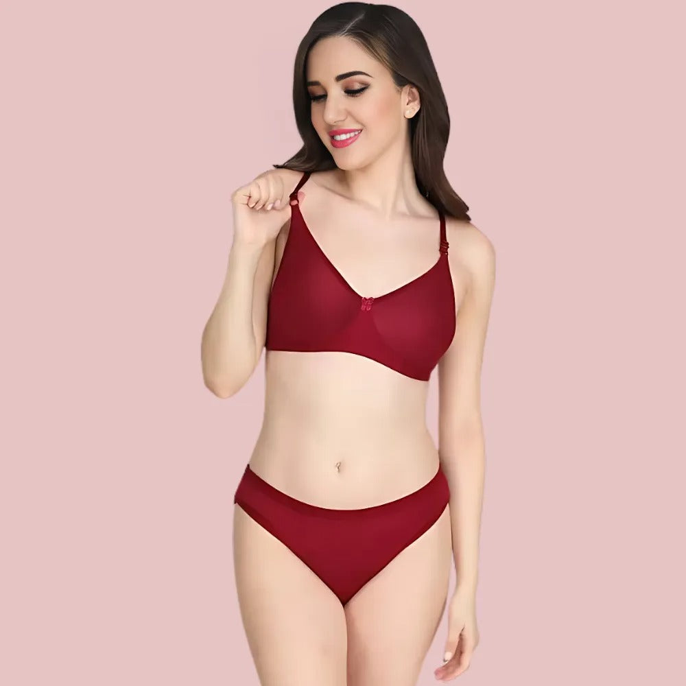 Soft Ease Cotton Comfort Bra & Panty Set (2-Pack)