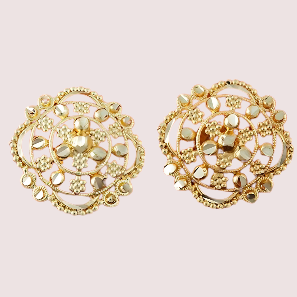 Traditional Gold Finish Earrings Set â€“ Pack of 4 for Women