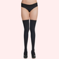 Classic Opaque Thigh-High Stockings Pack of 2 - Black & White Stay-Up Hosiery