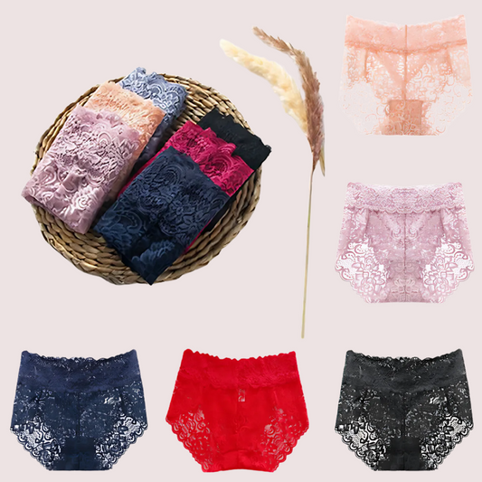 Sexy Lace High Waist Underwear Pack (of 5)