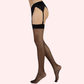 Ultra-Sheer Thigh-High Stockings Pack of 2 - Nude & Black, Silky Finish