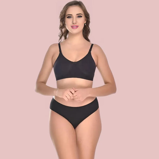 Soft Ease Cotton Comfort Bra & Panty Set (2-Pack)