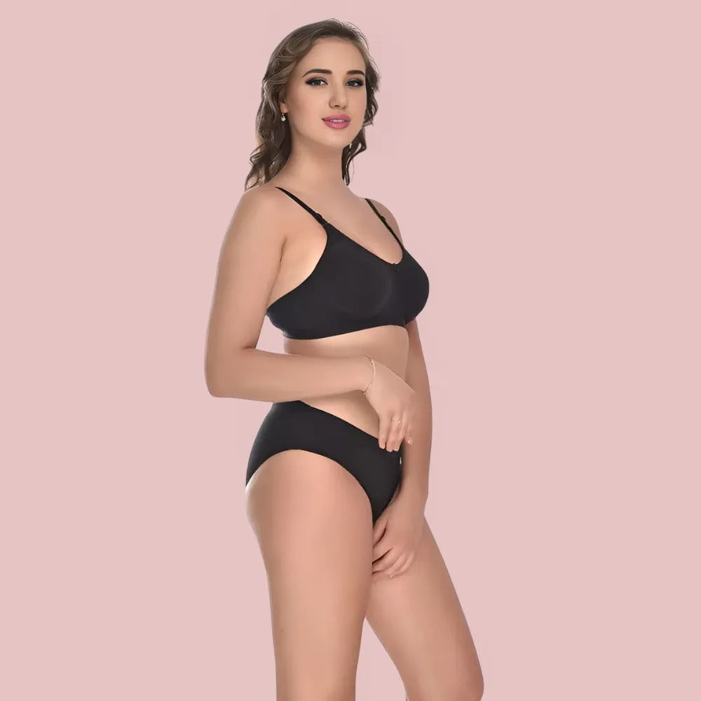 Soft Ease Cotton Comfort Bra & Panty Set (2-Pack)