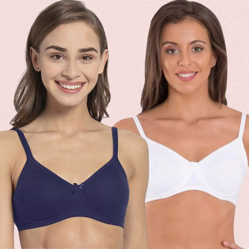 Womenâ€™s Cotton All-Day Wear Bra â€“ Non-Wired, 2-Pack