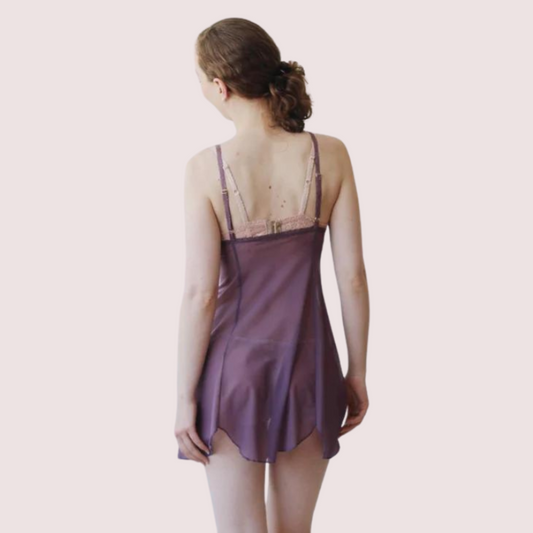 Velvet Moon Sheer Mesh Slip Plus Size