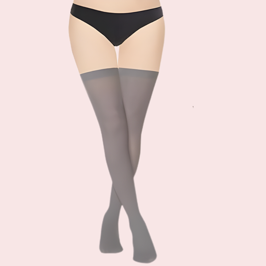 Soft Sheer Thigh-High Stockings - Pack of 2 (Brown & Grey Combo)