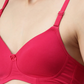 Passion Plunge â€“ Red Seamless Padded Bra