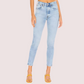 Chic Blue High Rise Skinny Jeans with Low Stretch
