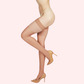Classic Sheer Thigh High Stockings Pack of 2 - Nude Finish, Stay-Up Grip