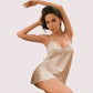 Romantic lace satin Babydoll Halter nightwear