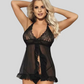Seductive Lace Babydoll Mini Nightwear Dress