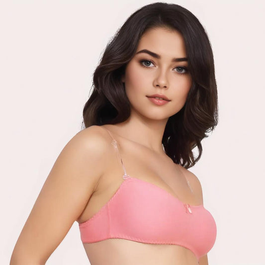 BreezeBare Duo 2-Pack Summer Cotton Bra with Invisible Straps