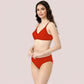 Cherry Hug Red Cotton Bra & Panty Set