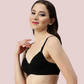 Passion Plunge â€“ Black Seamless Padded Bra