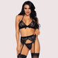 Exquisite Lace Garter Belt and Lingerie Set