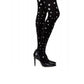 Music Legs Spandex Opaque Pantyhose with Glitters - Black